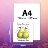 perfect pair anniversary greeting card UK
