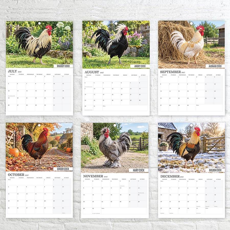 Funny Big Cocks Calendar 2027 – A3 Wall Calendar