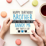Show Your Love: Funny Brother Birthday Card