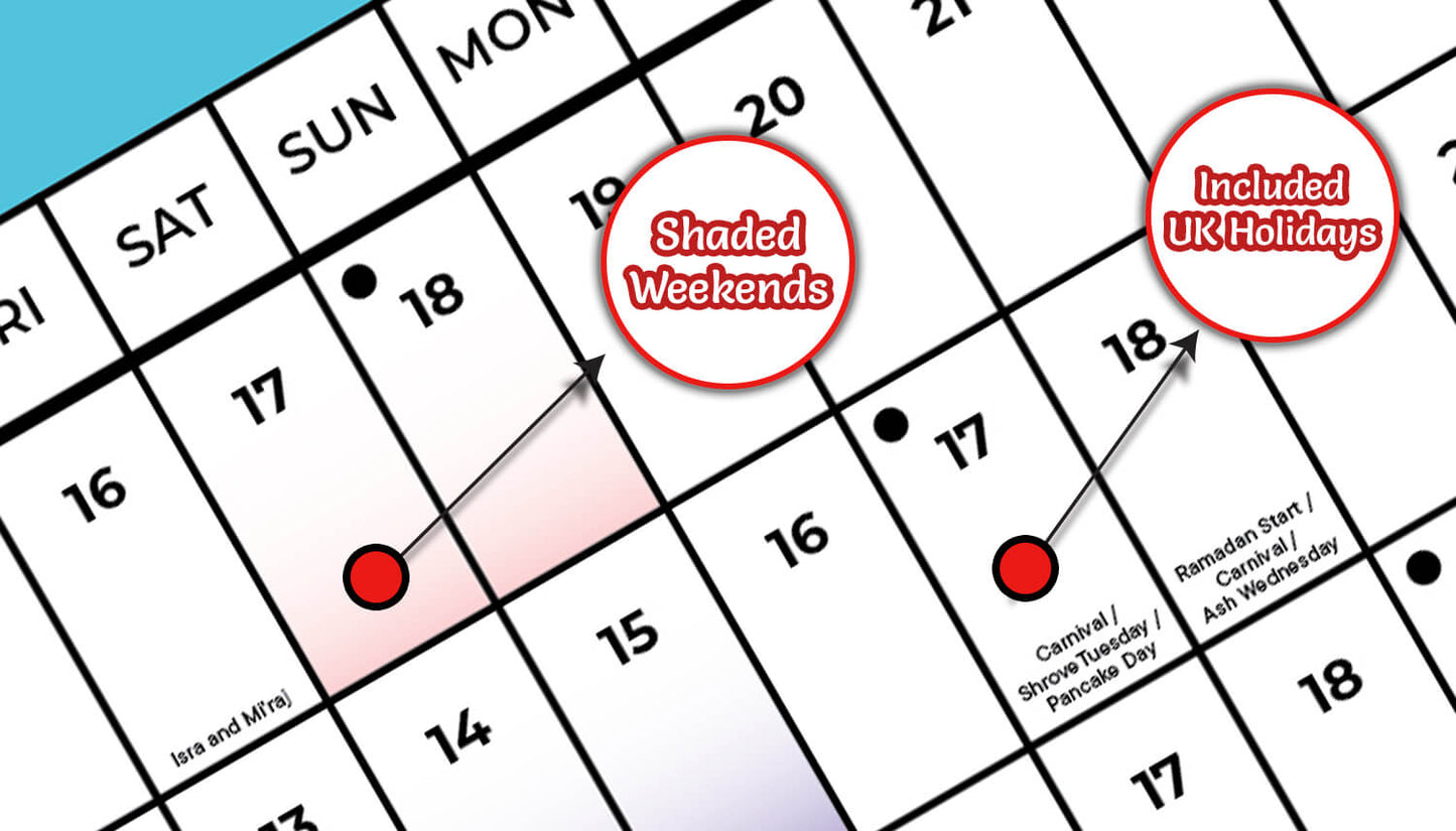 Wall Planner 2026 - A3 - Multicolours