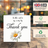 Eco friendly FSC teacher card with thank you message