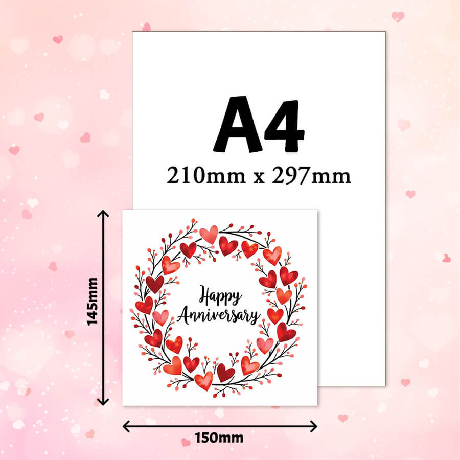 personalised anniversary card blank inside easy to write
