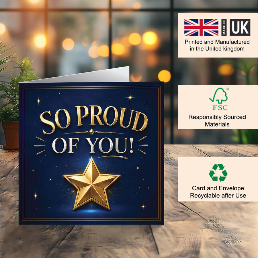 proud of you greeting card UK design