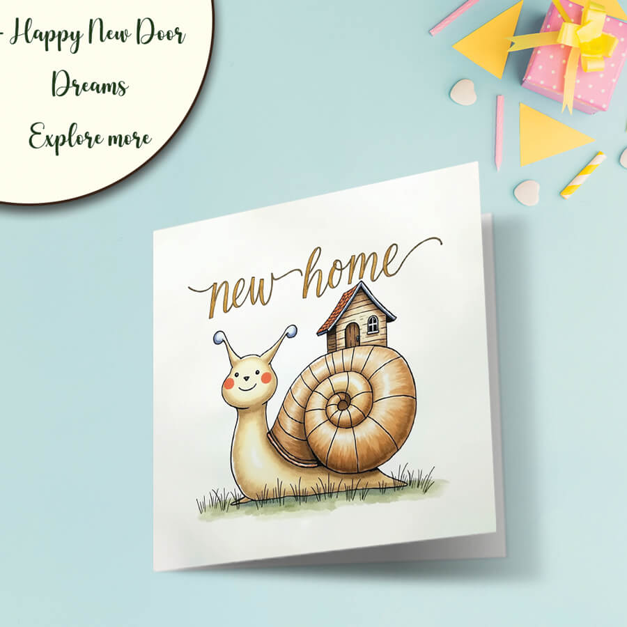 Cute New Home Greeting Card Design