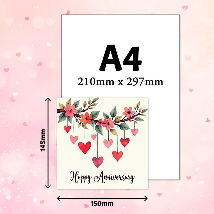 elegant anniversary card for friends blank inside