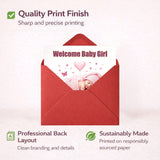 Birth of a baby girl greeting card