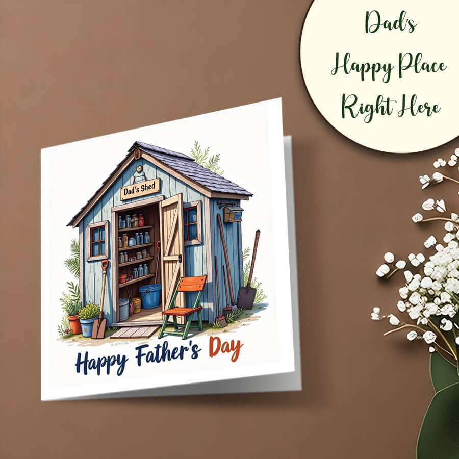 Personalised Father's Day Card - Shed