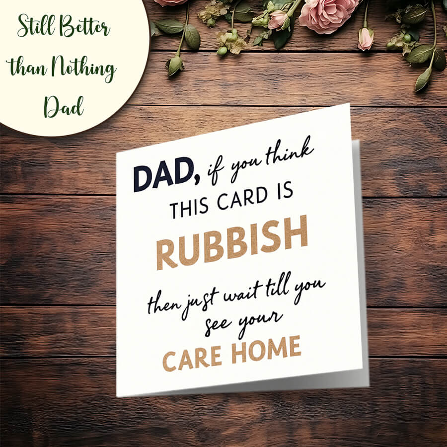 Funny personalised daddy card with envelope, ideal gift for Father’s Day