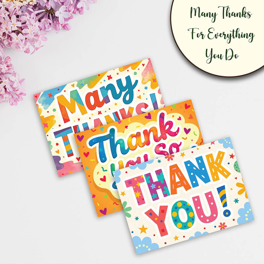 multipack thank you cards
