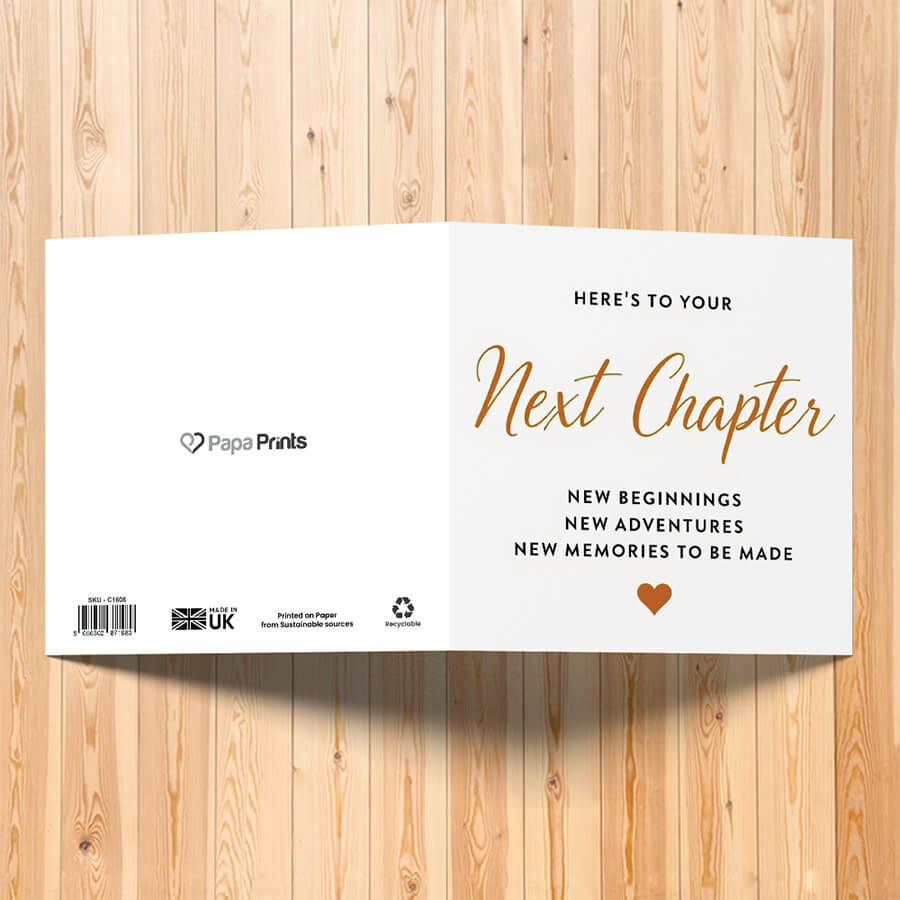 Best of luck greeting card for new journey