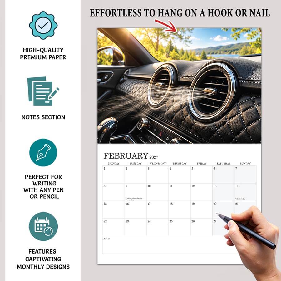 OnlyFans 2027 12 Month Calendar with Monthly Layout