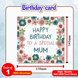 Floral Elegance for Mum's Birthday Greeting Card