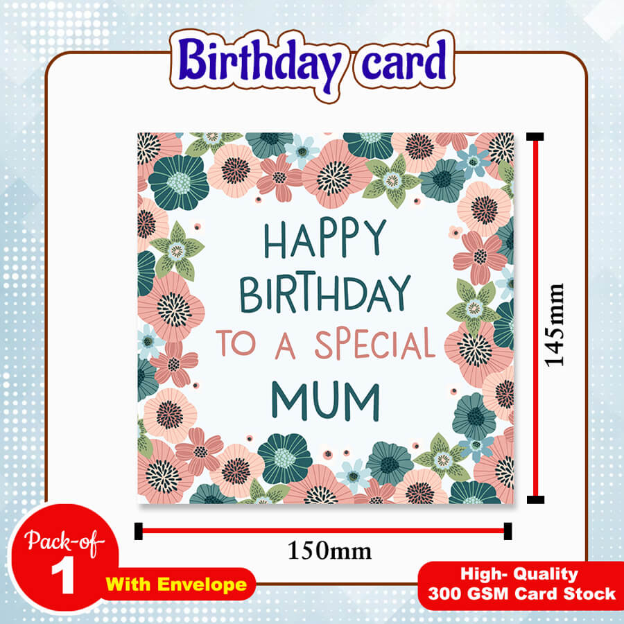 Floral Elegance for Mum's Birthday Greeting Card