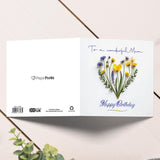 Elegant happy birthday mom card