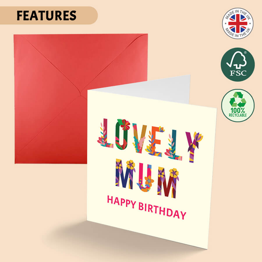 Classy Flower Patterned Birthday Greeting Card