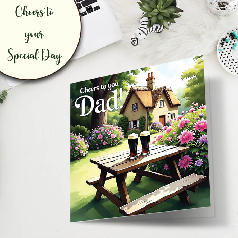 personalised Father's Day beer card 
