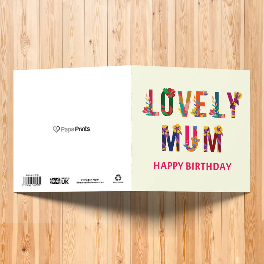 Classy Flower Patterned Birthday Greeting Card