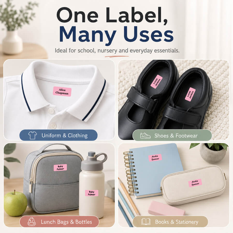 Stick On Clothing Label - Personalised Everyday Pack