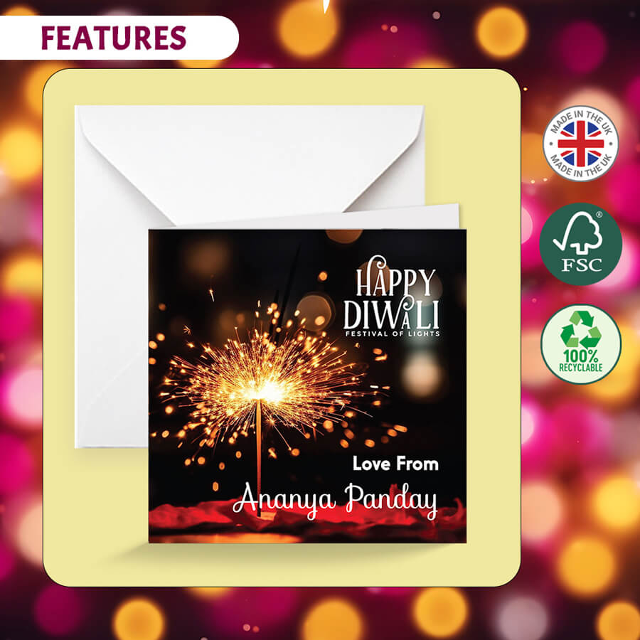 Personalised Diwali Festival of Lights Card
