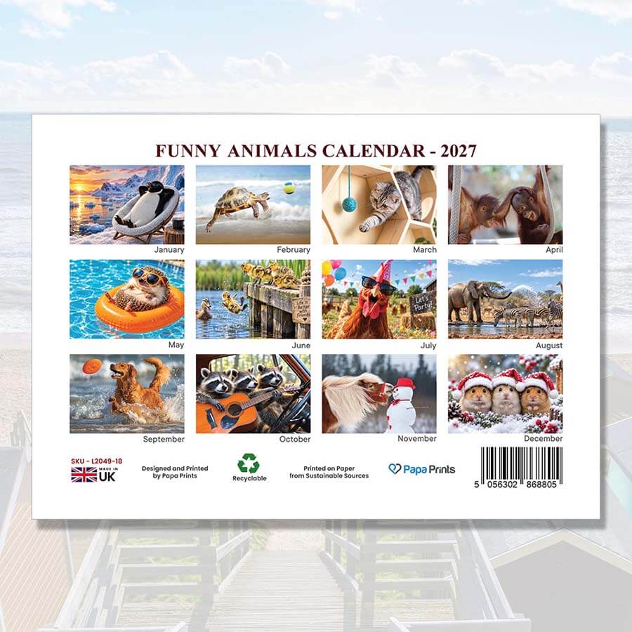 Funny animals calendar 2027