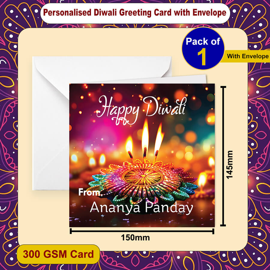 Personalised Diwali Festival of Lights Card