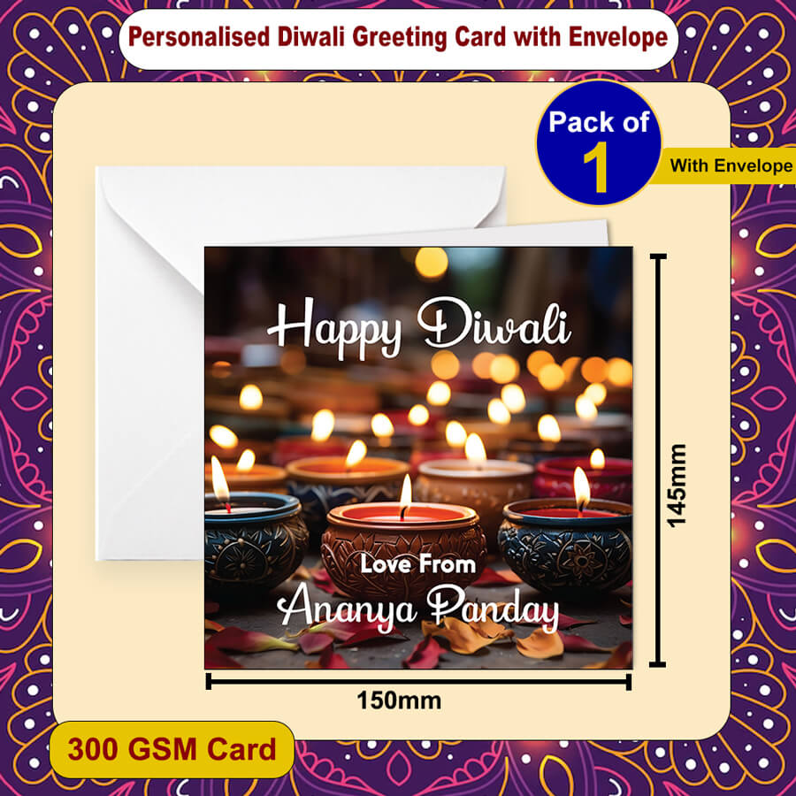 Personalised Diwali Festival of Lights Card