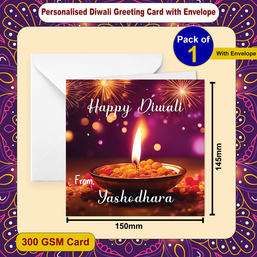 Personalised Diwali Festival of Lights Card