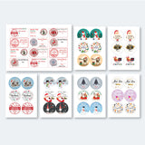 Festive Free Gift Labels for Christmas - 48 Stickers