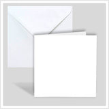 Plain White Uncoated Greeting Card with Envelopes