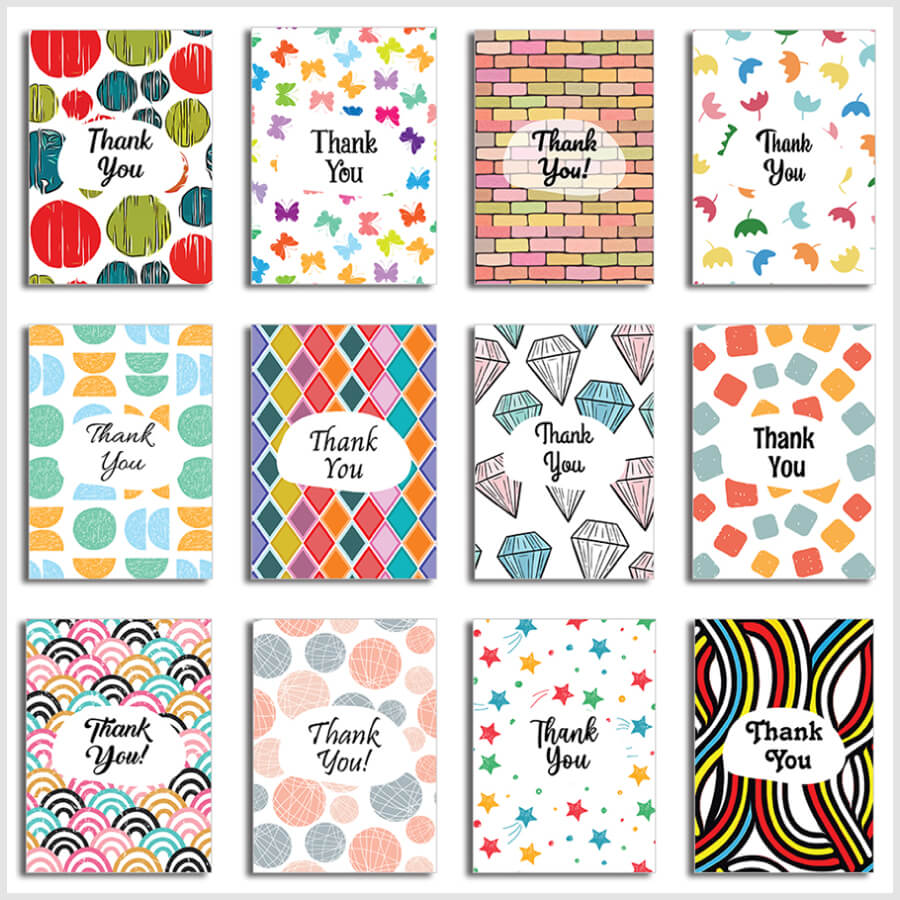 Folded Thank You Cards