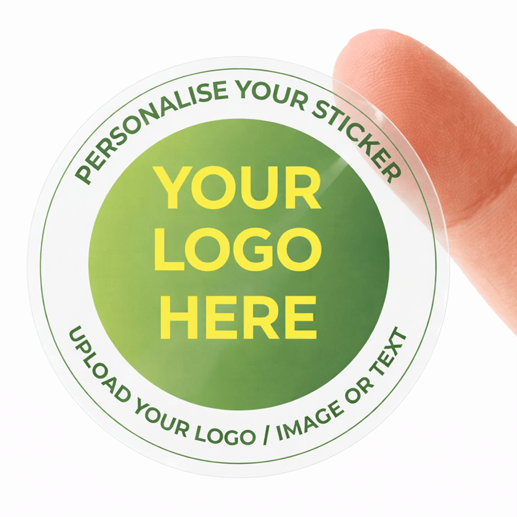Personalised Logo Stickers - Round - Round Gloss, Clear & Matt