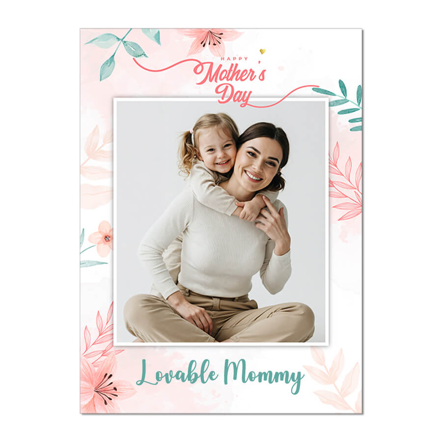 personalised happy mothers day photo card for mum