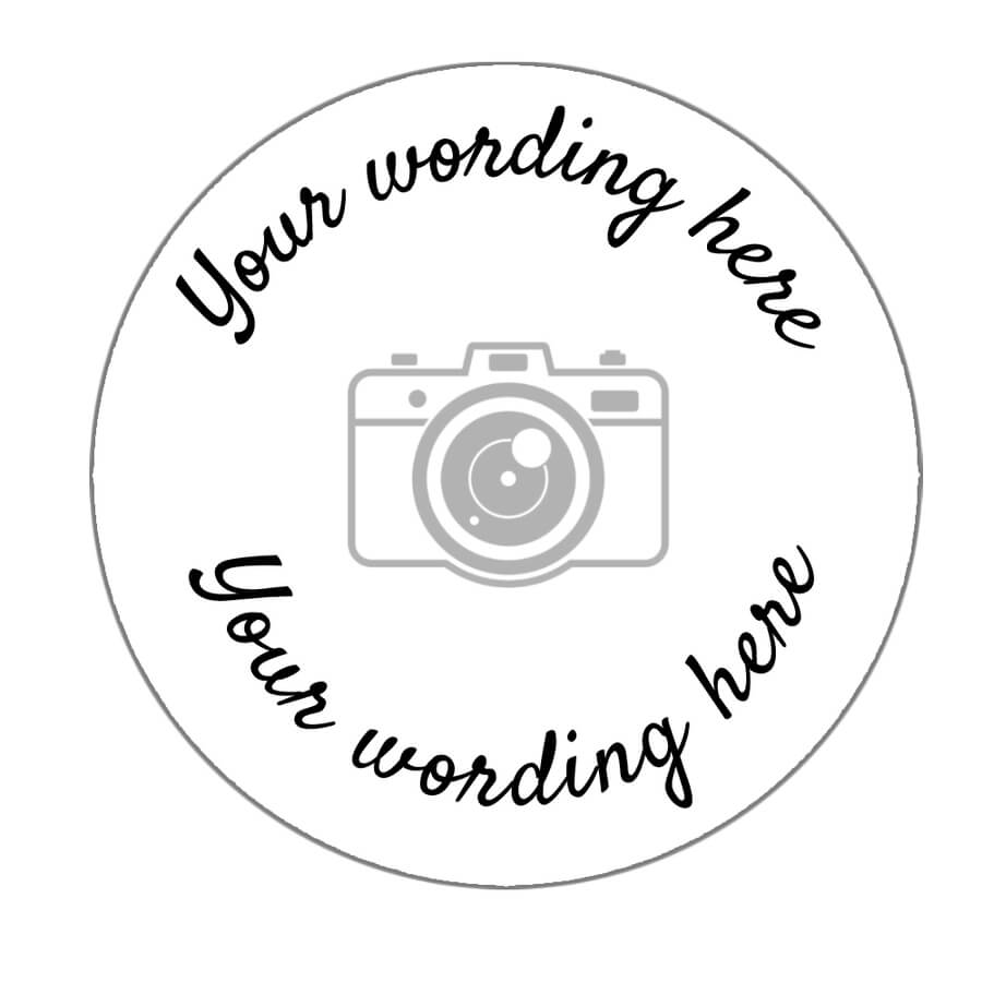 Custom logo sticker 37mm round paper label