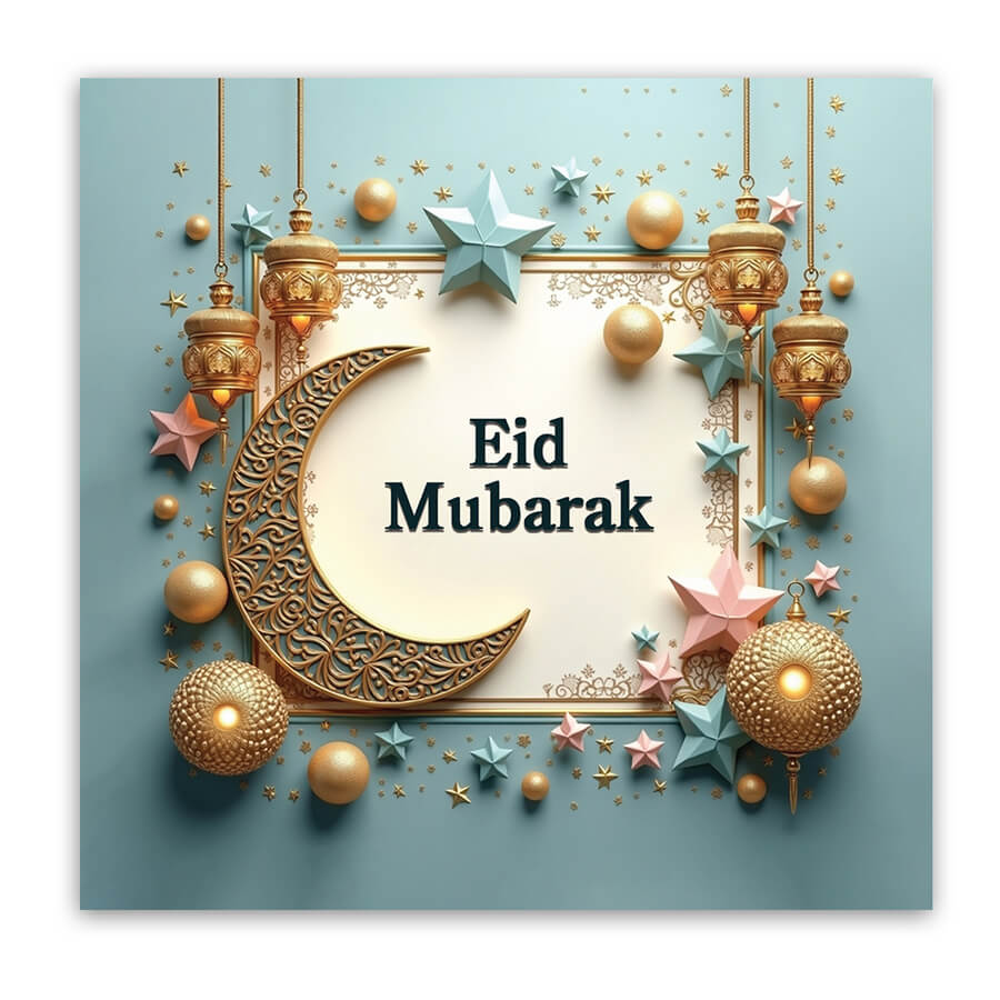 Eid Mubarak greeting card