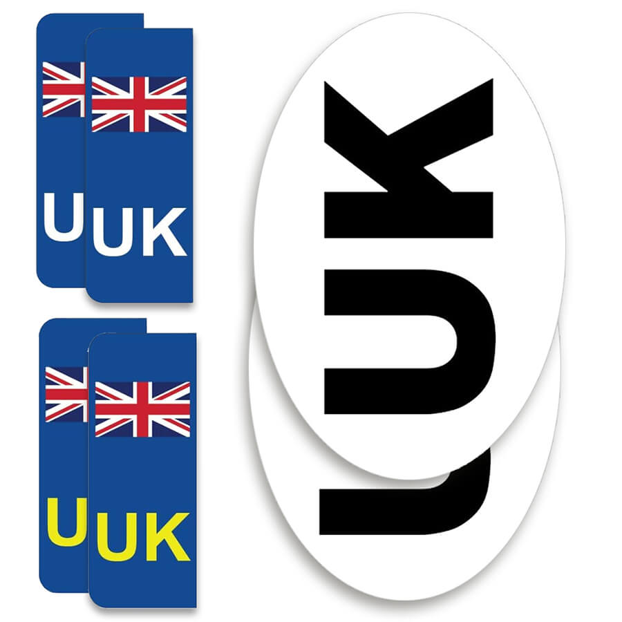 UK Number Plate Car Stickers for Europe