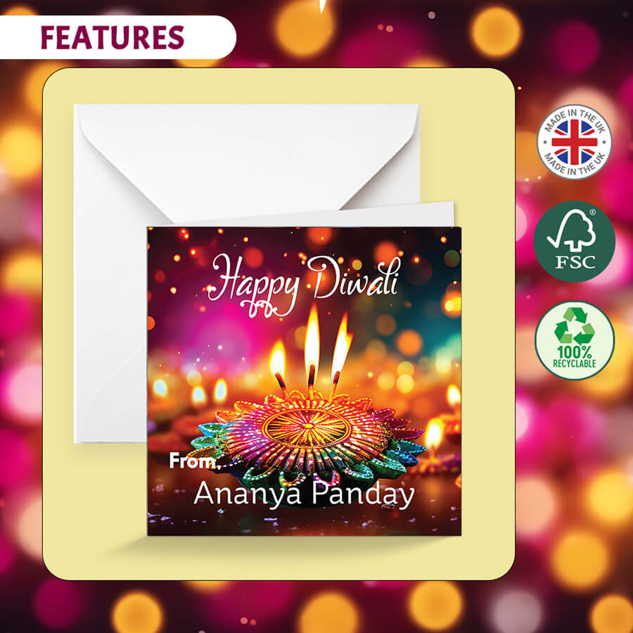 Personalised Diwali Festival of Lights Card