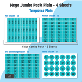 Jumbo Name Labels Pack - Plain Colours