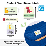 Self adhesive school labels for kids clothing