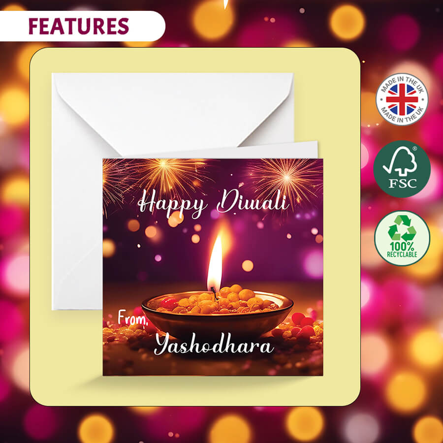 Personalised Diwali Festival of Lights Card