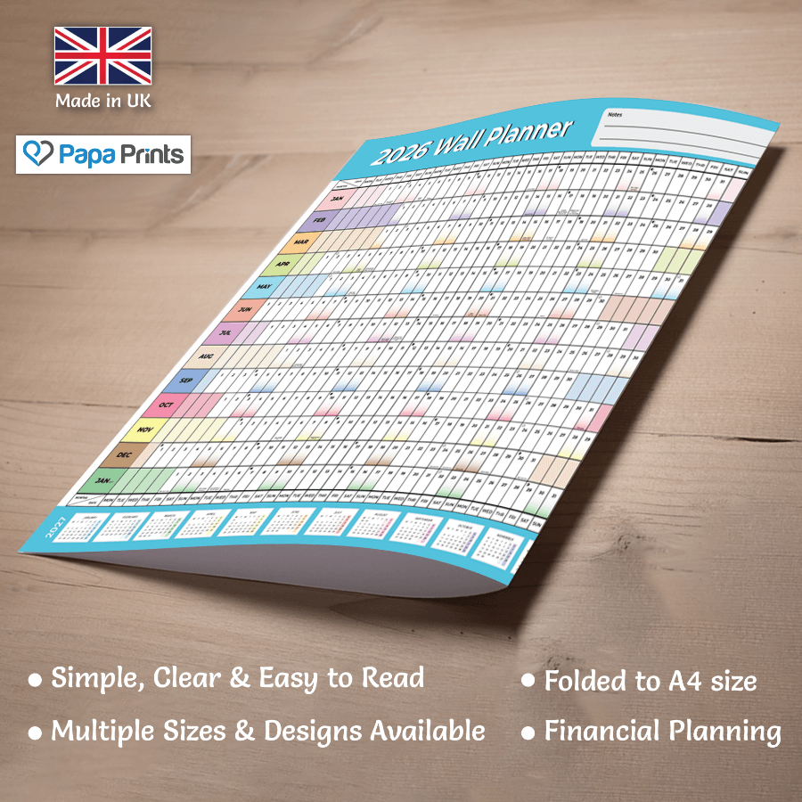 Wall Planner 2026 - A3 - Multicolours