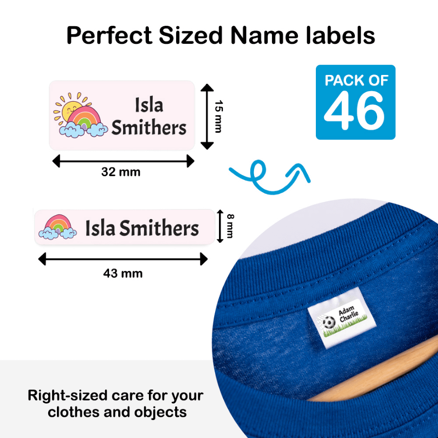 Stick On Clothing Label – Designer Standard