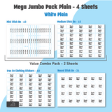 Jumbo Name Labels Pack - Plain Colours