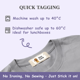 Water-resistant stick-on labels