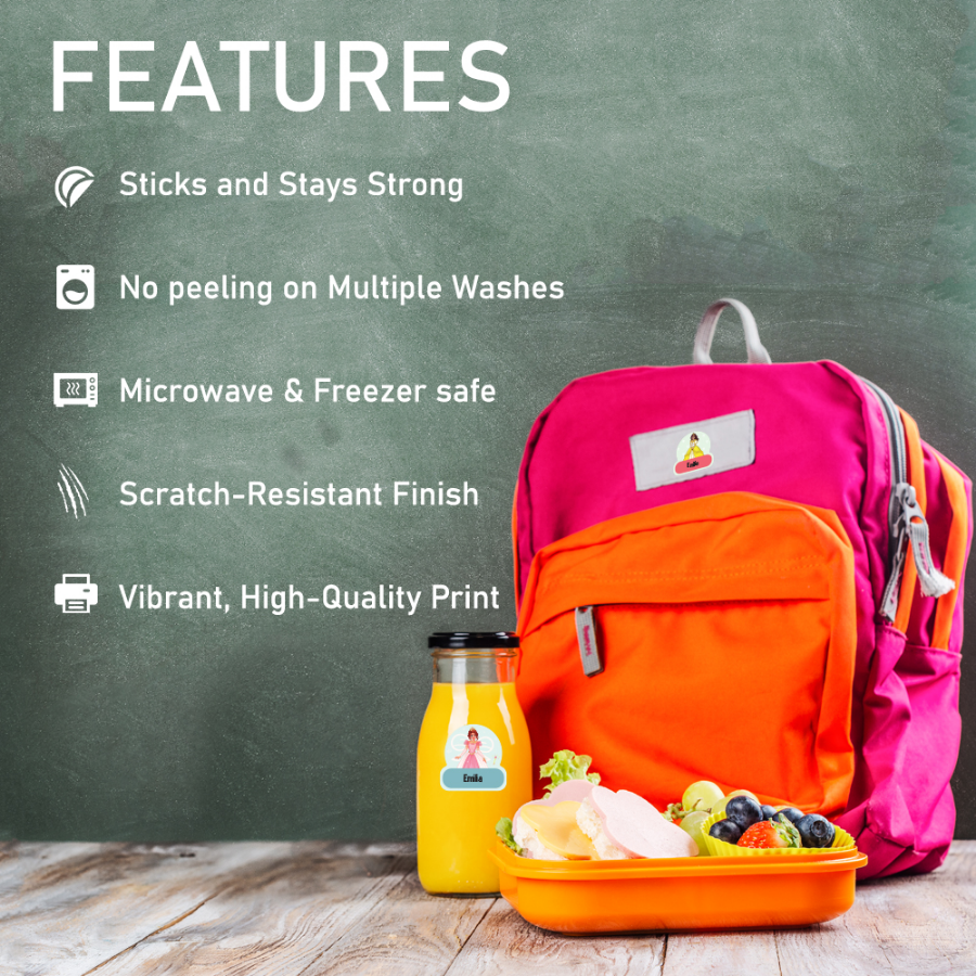 Quick-Apply Name Labels for Clothes, Shoes & Water Bottles