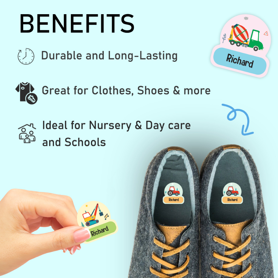 Peel-and-Stick Name Labels – No Ironing or Sewing Needed