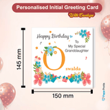 Personalised Initial Birthday Cards with Envelopes (A-Z)