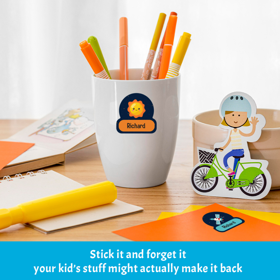 Strong Adhesive Stick-On Labels for Kids Belongings
