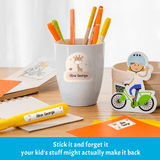 Personalized stick-on name tags