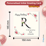 Personalised Initial Birthday Card