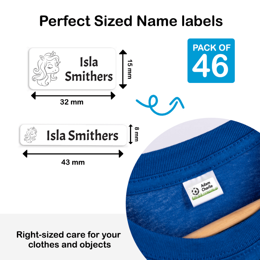 Stick On Clothing Label – Designer Standard